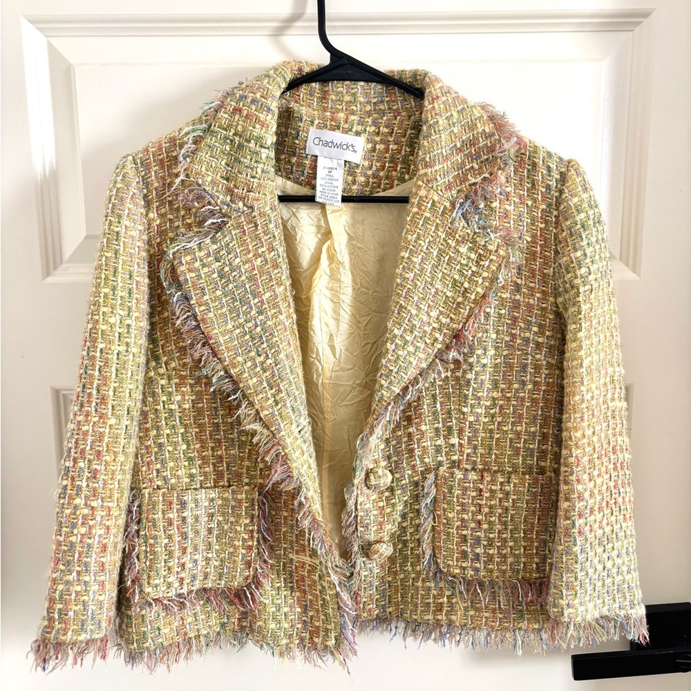 Chadwicks Women's Pastel Tweed Blazer